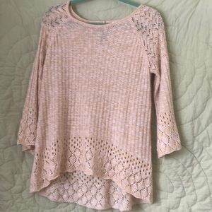 LC tan/cream sweater, XS